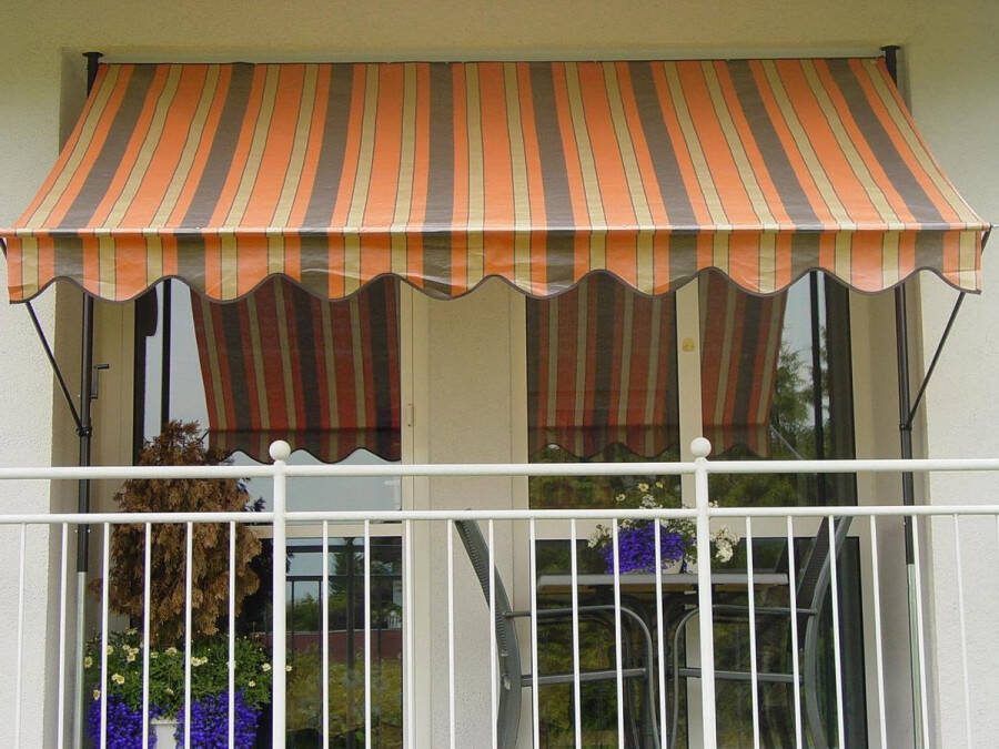 Balkon zonnescherm zonder boren Klemluifel standaard 150 cm Zonwerende luifel voor op het balkon zonnescherm zonder boren