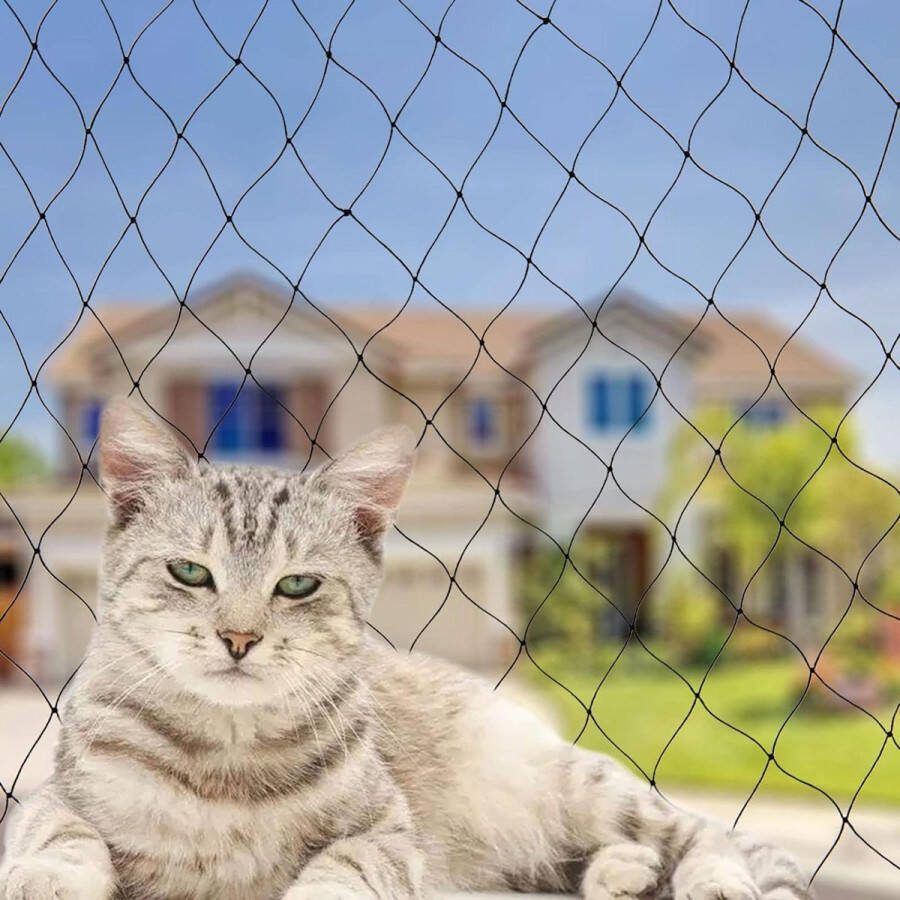 Balkonnet voor katten 10 x 30 voet veiligheidsnet tegen vallen hondenhek nylon gaas kinderbeveiliging balkon raam trapleuning Kattennet Balkon