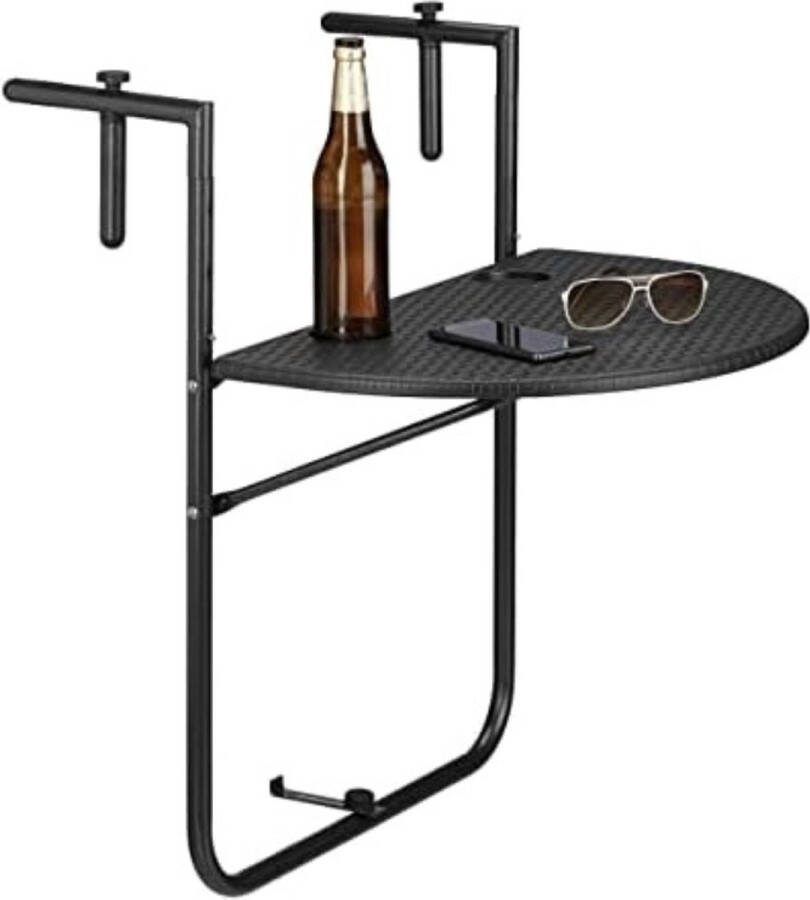 Balkontafel Hangend Balkonbar Balkontafel Inklapbaar Hangtafel Balkon Zwart