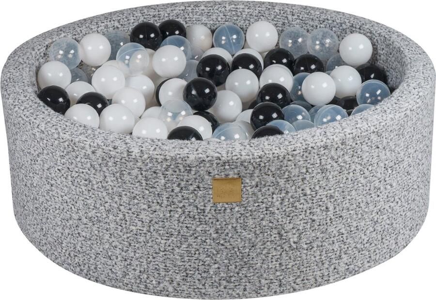 Ballenbak boucle ( teddy stof) 90 x 30 cm + 200 ballen