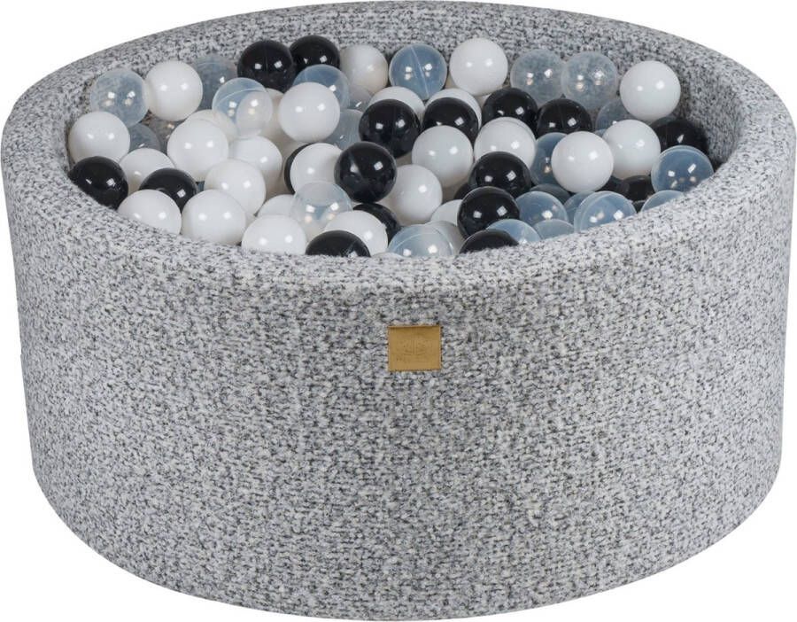 Ballenbak boucle ( teddy stof) 90 x 40 cm + 300 ballen