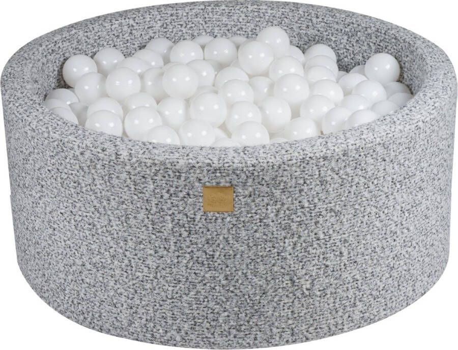Ballenbak boucle ( teddy stof) 90 x 40 cm + 300 ballen