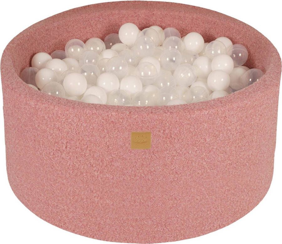Ballenbak boucle ( teddy stof) 90 x 40 cm + 300 ballen