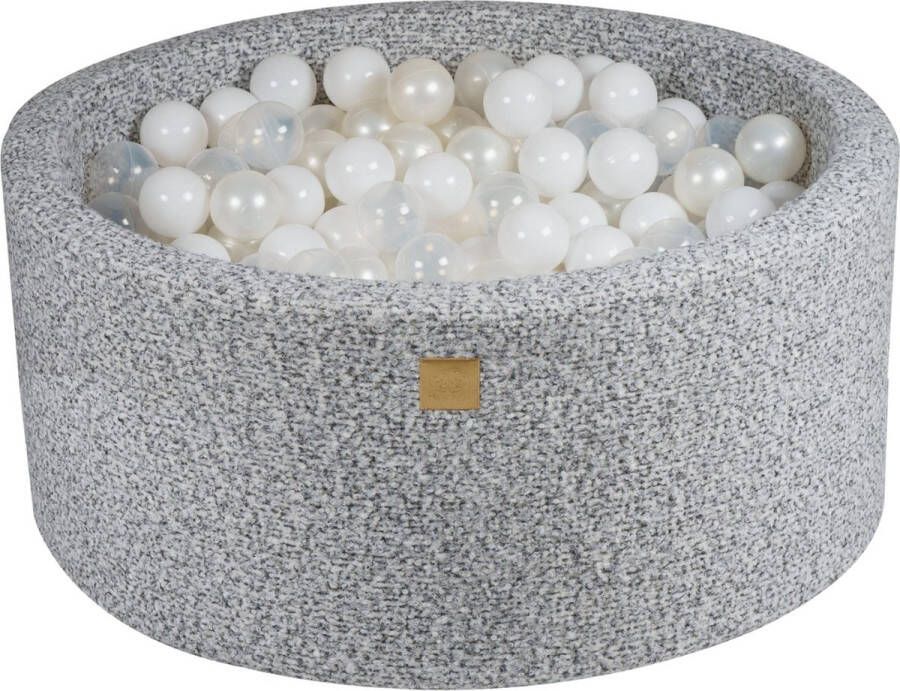 Ballenbak boucle ( teddy stof) 90 x 40 cm + 300 ballen