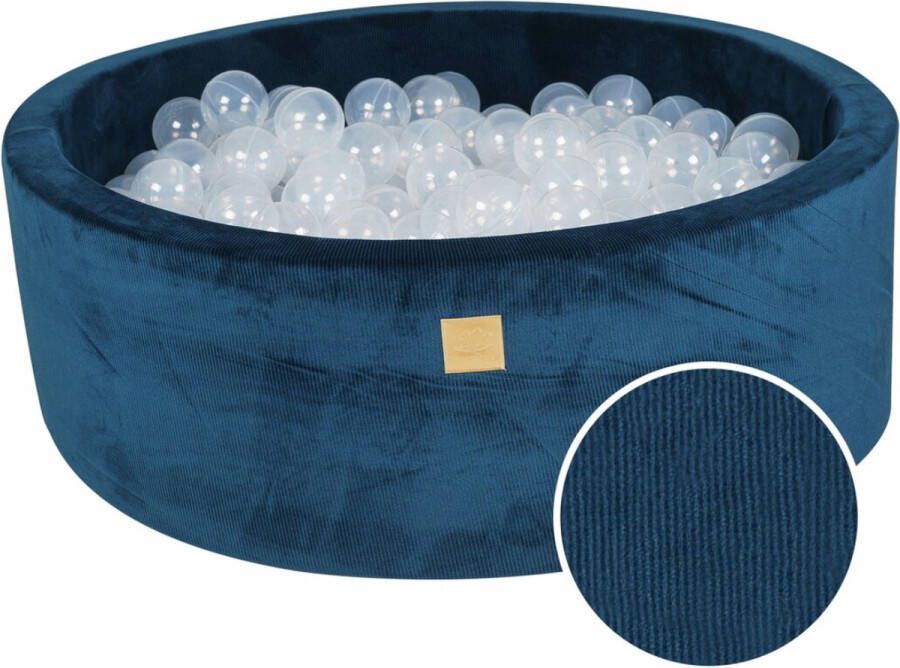 Ballenbak met 200 ballen donkerblauw corduroy