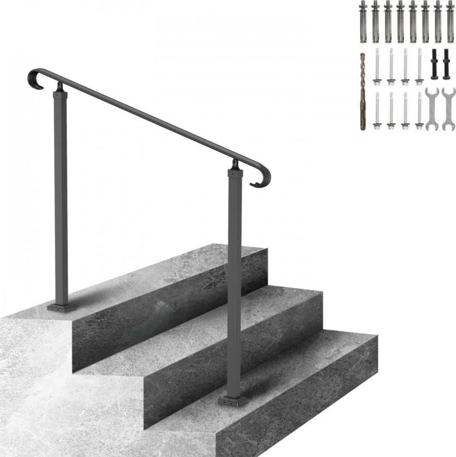Balustrade Trap Trapleuning Smeedijzeren Leuning Pas 2 van 3 Stappen Armsteun Antislip Handgreep Stappen Trap Leuning Windtrap Leuning