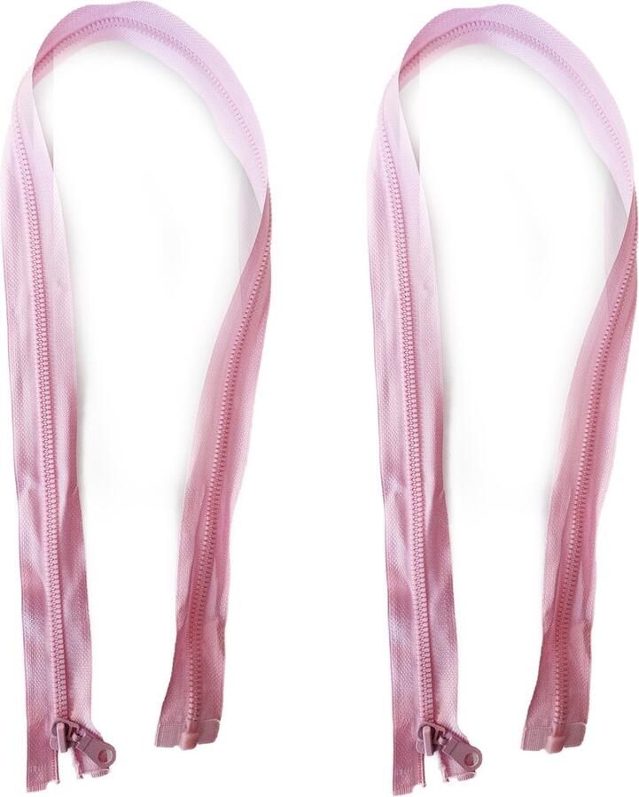 BamBella Rits 70 cm Deelbaar 2 stuk Roze Dik Stevig kleermaker bloktanden deelbare naaien