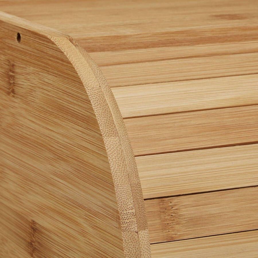 Bamboe broodtrommel met schuifdeksel behoud aroma natuurlijke kleur afmetingen: 21 x 405 x 28 cm