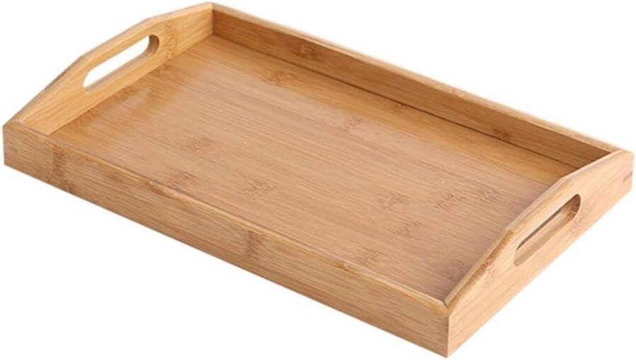 Bamboe dienblad met handvat serveerschaal ontbijtdienblad voor keukens en restaurants