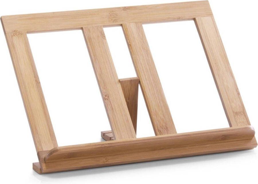 Merkloos Sans marque Bamboe houten kookboekstandaard houder bruin 35 cm Zeller Keukenbenodigdheden Kookbenodigdheden Keukengadgets Standaards voor kookboeken