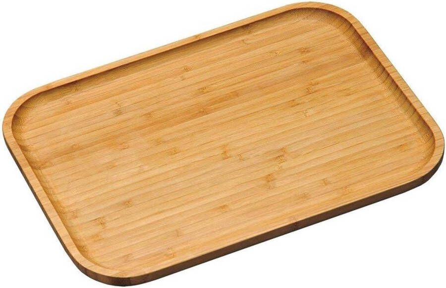 Bamboe Serveerplank Verhoogde Rand Broodplank Bruin 58161