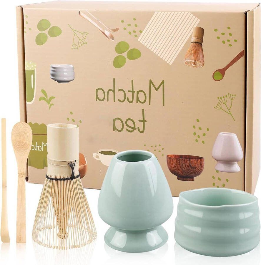 Bamboe Theebezem 5-delige set Matcha Garde en Theeceremonieset met Matcha Whisk Matcha Theeset met Bezems