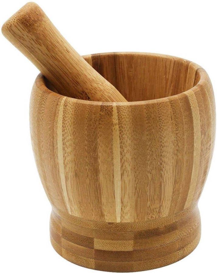 Bamboe Vijzel en Stamper 12 cm Diameter