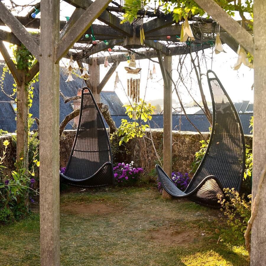 Bamboe windgong windorgel zeilboot design decoratie voor binnen & buiten HxB: 66x19 cm windchime naturel
