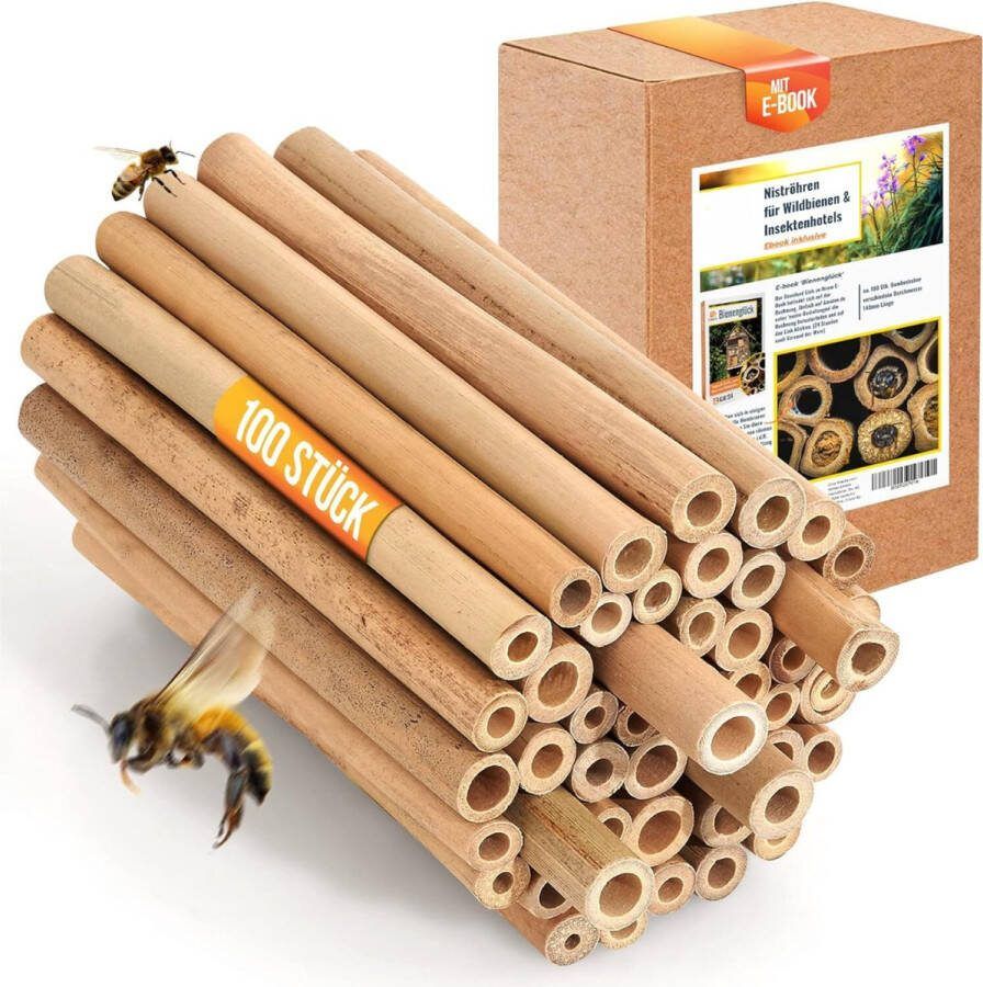 Bamboebuisjes Voor Insectenhotel 14 cm Lengte Bamboe Voor Bijenhotel Vulmateriaal Wilde Bijen Accessoires