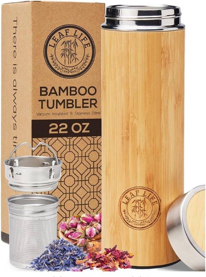 Bamboo Tumbler with Tea Infuser LEAF LIFE