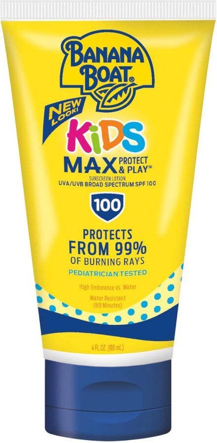 Banana Boat Kids Lotion SPF 100 Zonnebrand Kinderen Max Protect & Play