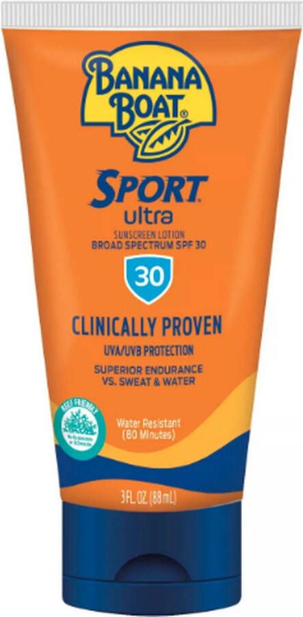 BANANA BOAT Sport Ultra SPF 30 zonnebrandcrème voor gezicht met Niacinamide vitamine C en B3 Reisformaat Dagelijkse gezichtszonnebrandcrème Lotion 88mlm