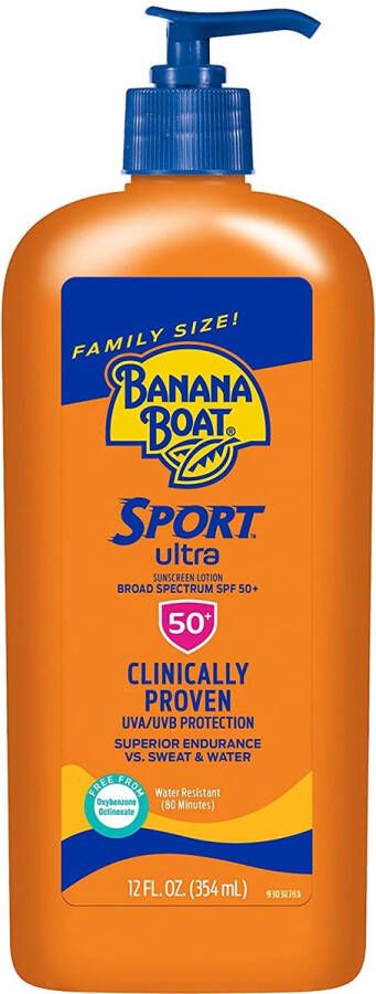 Banana Boat Ultra Sport Zonnebrand lotion Zonnebrand crème gezinsformaat verpakking SPF 50+