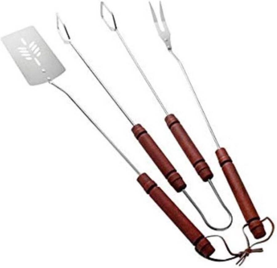 Barbecue-accessoireset van 3 delen Inclusief tang spatel en vork barbecue set