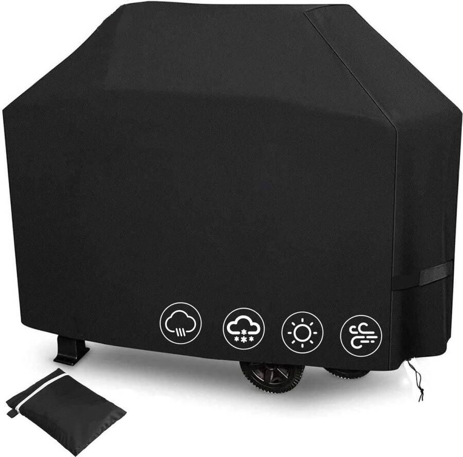 Barbecue-afdekking waterdicht gasgrill dekzeil gasgrill beschermhoes waterdicht 145x61x117cm zwart BBQ hoes