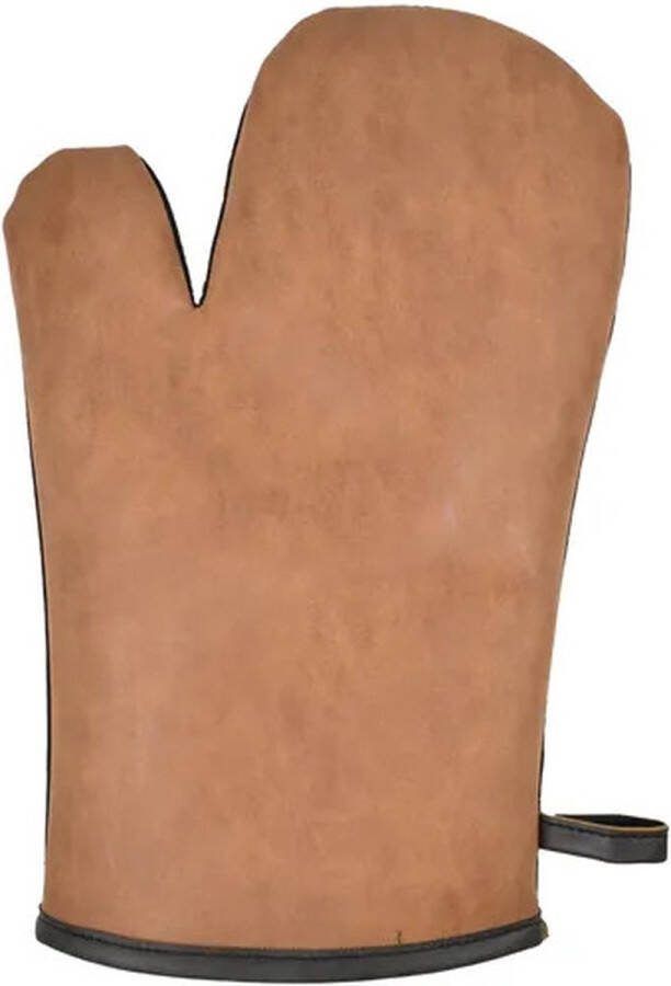 Barbecue handschoenen BBQ handschoenen Barbecue accessoires Brandveilig PU Bruin