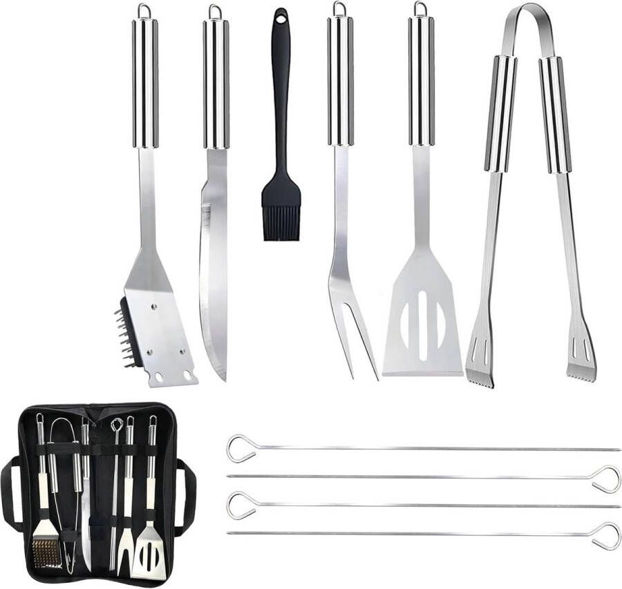 Barbecue set 10-delig roestvrij staal grill accessoires buiten koken