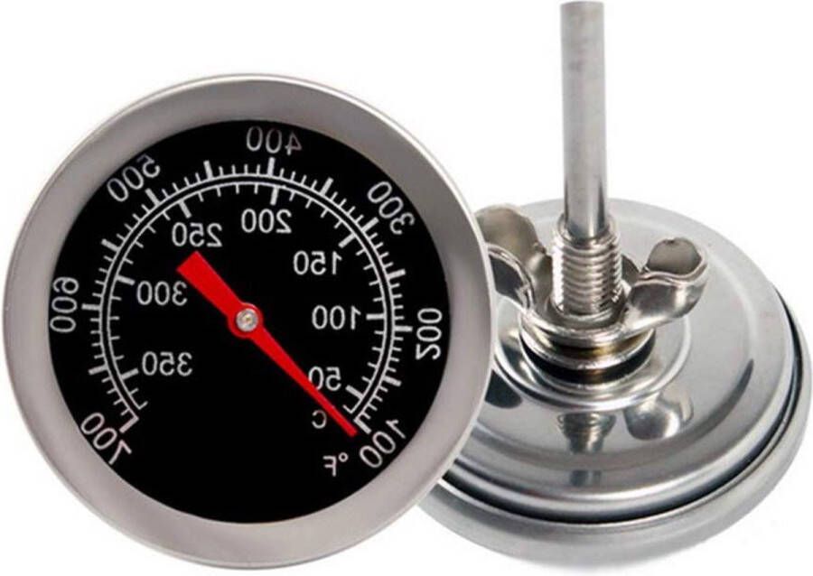 Barbecue-thermometer voor alle houtskoolbarbecues roestvrijstaal analoog barbecue-accessoires Thermometer oven