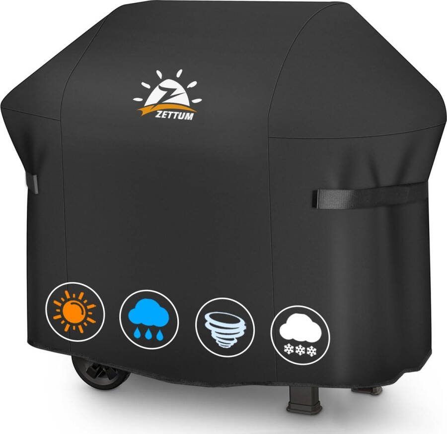 Barbecuehoes 152 cm 7107 grillhoes voor Weber Genesis 300 Series Heavy Duty & waterdicht PU-afdekking voor Weber Char Broil Dyna-glo Nexgrill Grill (152 L x 66 W x 111 H cm)