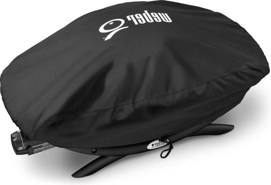 Barbecuehoes Waterbestendig Draagbaar Geschikt Voor Q 100 1000 Serie Ademend UV Bestendig Zwart (7117) BBQ hoes