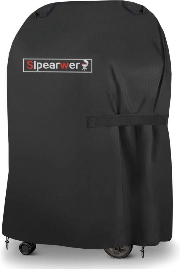Barbecuehoes weerbestendig 420D Oxford BBQ-afdekking waterdicht winddicht uv-bestendig scheurvast met handvat haak. Barbecue cover weatherproof 420D Oxford BBQ cover waterproof windproof UV-resistant tear-resistant with handle hook