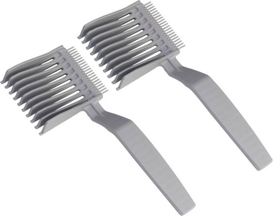 Barber Fade Comb 2 stuks platte kam haartondeuse kam gebogen positioneringskam professioneel voor salon kapper