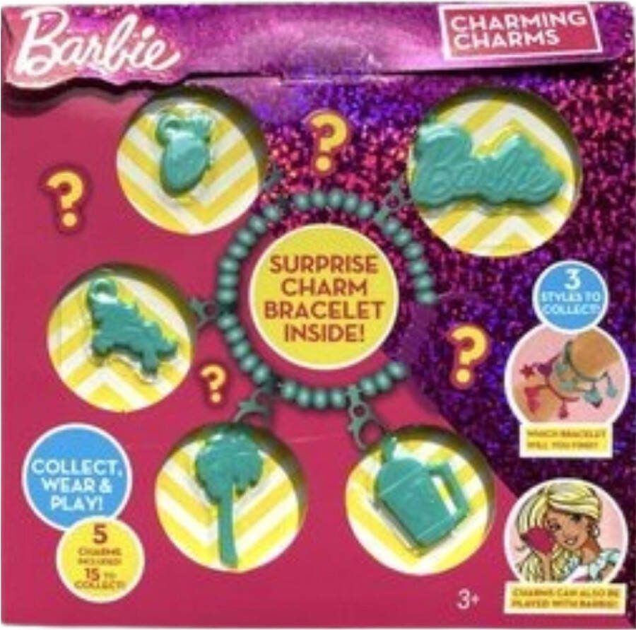 Barbie Charming Charms Multi Functioneel Armbandje Met 5 Verschillende Hangers Groen 3+