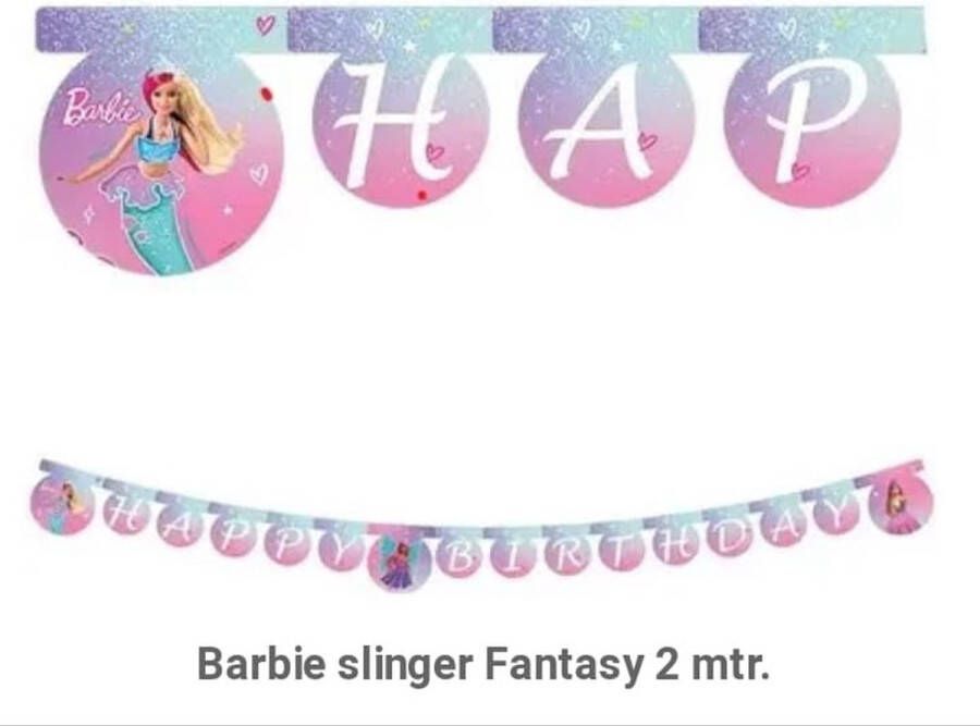 Barbie Fantasie happy birthday slinger