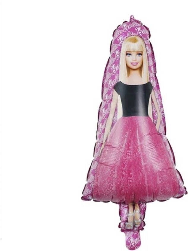 Barbie Folieballon Roze Jurk Prinses Verjaardag Tiener Thema Meisje 123Feest