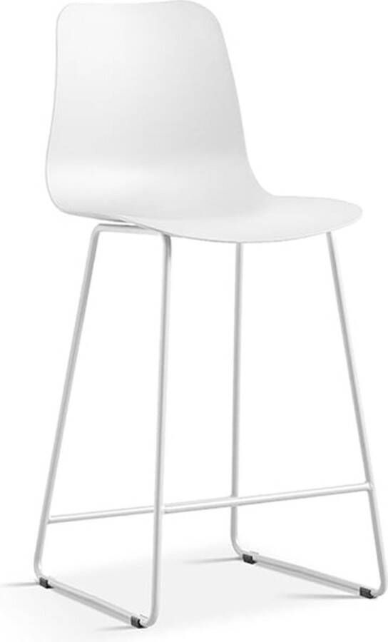 Barkruk Penny Wit Kunststof Set van 2 Zithoogte 49 cm Zitdiepte 42 cm
