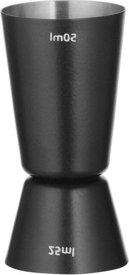 Barmaatje HENDI Cocktail jigger BarUp 2 different capacities powder coating cocktail measuring cup measuring cup bar size 25 50 ml ø45x(H)86mm stainless steel black html content need Barmaatje