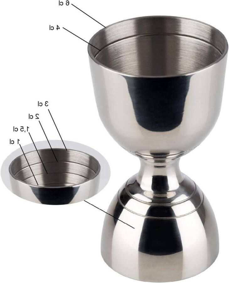 Barmaatje Jigger Stainless Steel 3 cl 6 cl Dishwasher Safe High-Quality Drink Measure Barmaatje