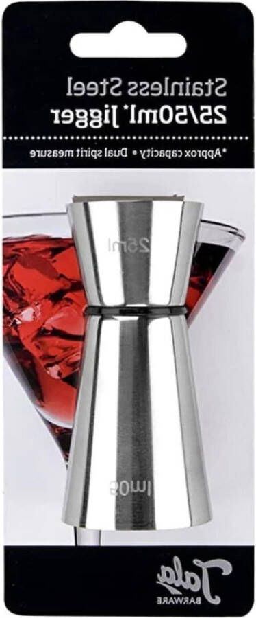 Barmaatje Stainless Steel Cocktail Cup Double Measuring Cup for Spirits Single and Double Shot Measuring 25ml and 5ml Need Content in HTML Barmaatje