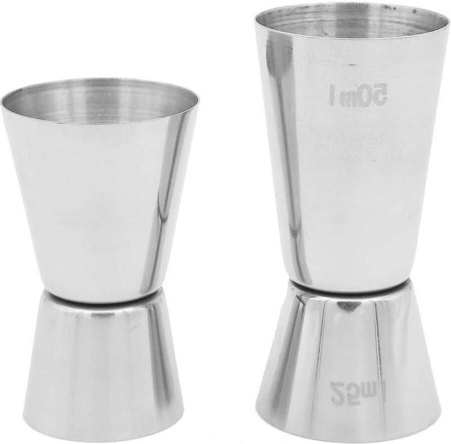 Barmaatje Stainless Steel Cocktail Jigger Set 25-50ml 15-30ml Dual Spirit Measuring Cup Collection Barmaatje