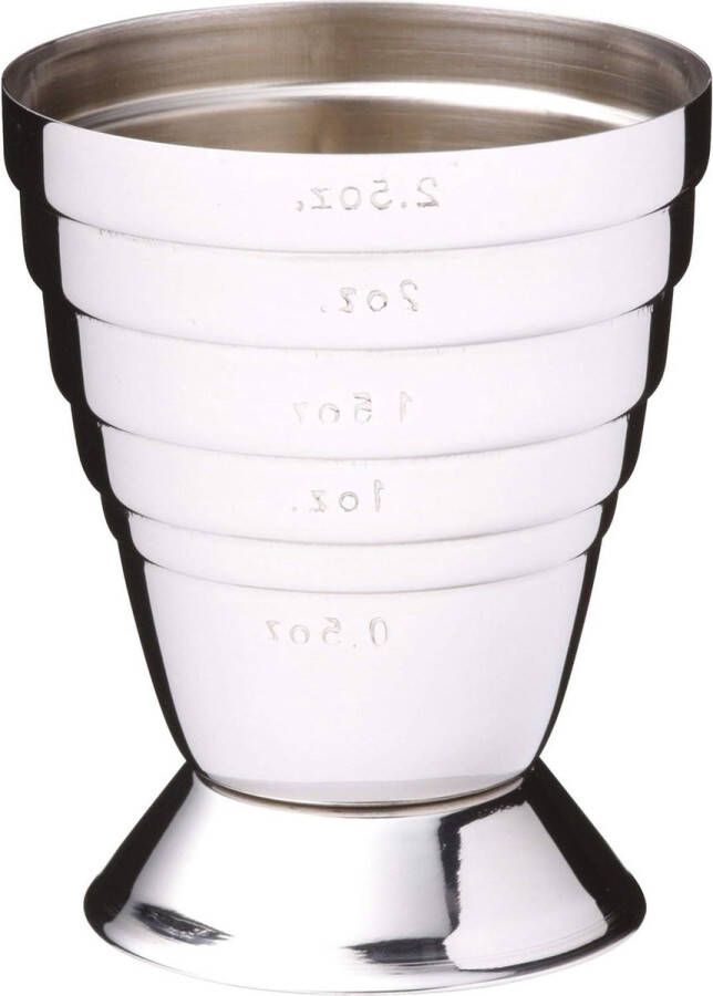 Barmaatje Stainless Steel Silver Cocktail Jigger 6 Spirit Size Markers Need Content in HTML Barmaatje