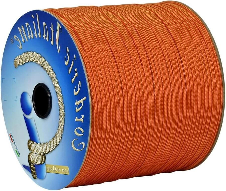 Basic geel-rood Paracord 550 Type III 4 mm 30 m kern 7 draden