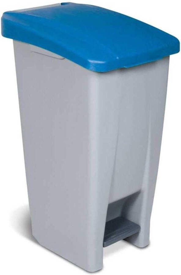 Basic Vuilnisbak Grijs Blauw 60 Liter Sunware Afvalbak voor binnen en buiten vuilnisbak 60 liter