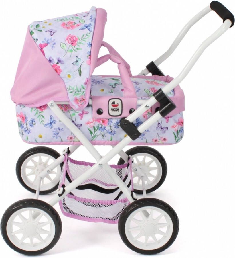 Bayer Chic Poppenwagen Smarty (bloemen wit roze)