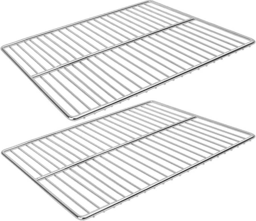 BBQ grillroosters ter vervanging roestvrijstalen rooster voor buitengrill Set van 2 stuks 400 x 300 mm