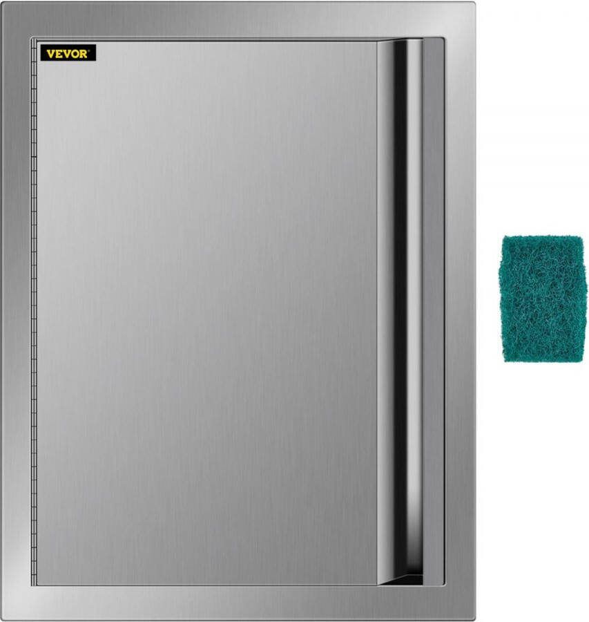 Dakta BBQ Toegangsdeur Dubbele Deur Buitenkeuken 43 2 x 61 cm Roestvrij Staal