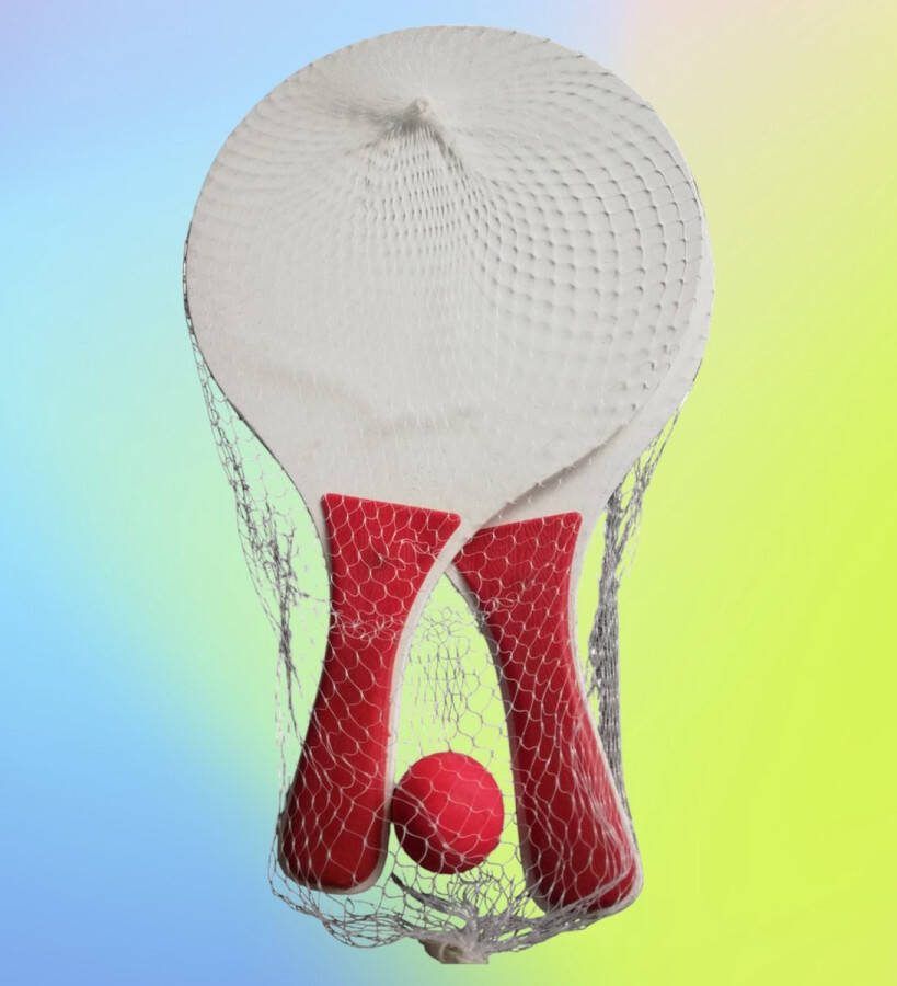Beachball set Hout Rood