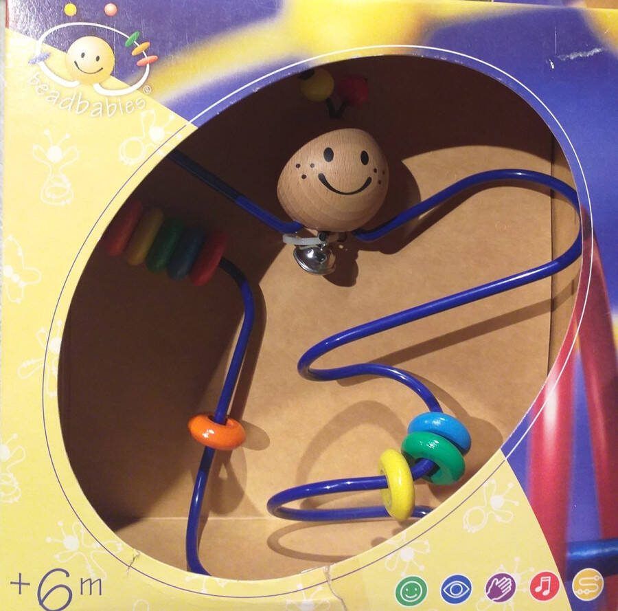 Bead babies 3 in 1 rammelaar speelpop smart frame vanaf 6 maanden