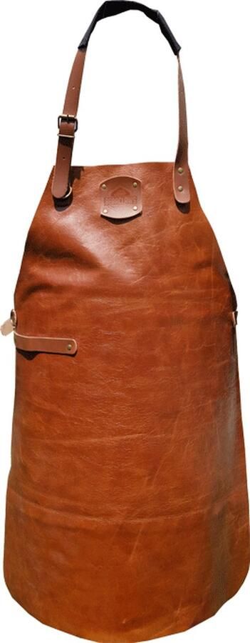Bearclaws Leren BBQ schort Handgemaakt Klassiek Cognac Comfortabel