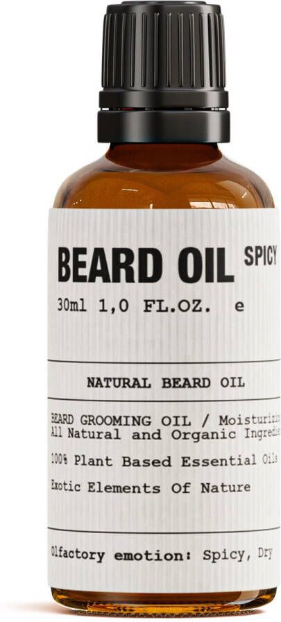 Vice Natural Beard Oil Spicy Premium Baardolie Geproduceerd in Nederland 30 ml 100% puur Natuurlijke Hydraterende en Voedende Baardolie Conditioneert gezichtshaar Spicy geur van uit de natuur